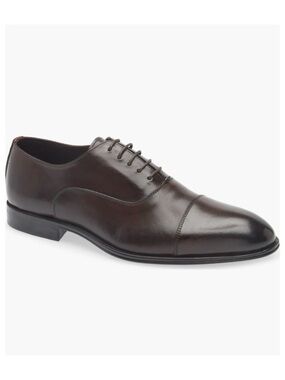 New Bruno Magli Adrian Cap Toe Oxford Brown Leather Sz 8